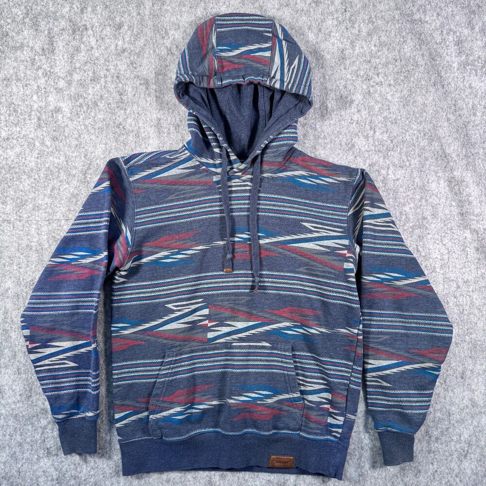Ariat Hoodie Womens Size XS Blue Long Sleeve Pullover Aztec Chimayo Collection